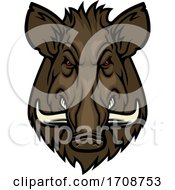 Poster, Art Print Of Tough Red Eyed Boar Mascot