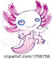 Cartoon Cute Pink Axolotl by Zooco