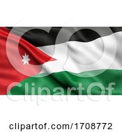 Poster, Art Print Of 3d Illustration Of The Flag Of Jordan Waving In The Wind
