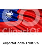 Poster, Art Print Of 3d Illustration Of The Flag Of Taiwan Waving In The Wind