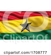 Poster, Art Print Of 3d Illustration Of The Flag Of Ghana Waving In The Wind