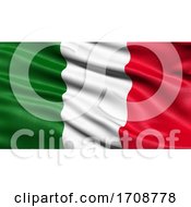3D Illustration Of The Flag Of Italy Waving In The Wind