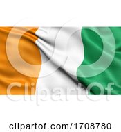 3D Illustration Of The Flag Of The Ivory Coast Waving In The Wind