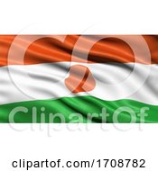 Poster, Art Print Of 3d Illustration Of The Flag Of Niger Waving In The Wind