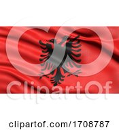 Poster, Art Print Of 3d Illustration Of The Flag Of Albania Waving In The Wind