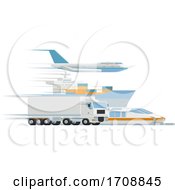 Transport Logistics Distributor Cargo Freight Art by AtStockIllustration