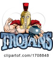 Trojan Spartan Bowling Sports Mascot