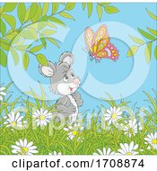 Poster, Art Print Of Mouse And Butterfly