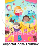 Poster, Art Print Of Kids Alphabet Sweets Letters Illustration
