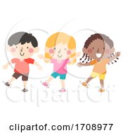 Poster, Art Print Of Kids Shake Your Right Foot Illustration