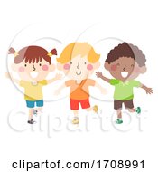 Poster, Art Print Of Kids Stand On Your Right Foot Illustration