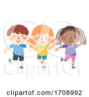 Poster, Art Print Of Kids Stand On Your Left Foot Illustration