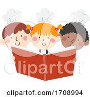 Kids Chef Read Book Illustration