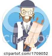 Man Rabbi Torah Illustration