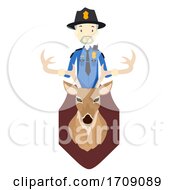 Poster, Art Print Of Police Deer Poaching Illustration