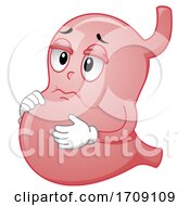 Poster, Art Print Of Mascot Stomach Bloated Illustration