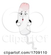Mascot Tampon Light Pink Menstruation Illustration