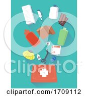 Poster, Art Print Of First Aid Kit Elements Illustration