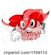 Poster, Art Print Of Mascot Super Brain Illustration