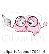 Poster, Art Print Of Mascot Brain Unlock Illustration
