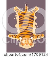 Poster, Art Print Of Mascot Sad Tiger Skin Rug Illustration