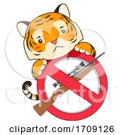 Poster, Art Print Of Mascot Tiger Stop Killing Illustration