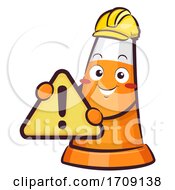Poster, Art Print Of Traffic Cone Warning Men At Work Illustration