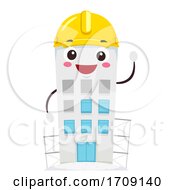 Poster, Art Print Of Mascot Building Construction Illustration
