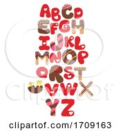 Poster, Art Print Of Valentines Letters Alphabet Illustration