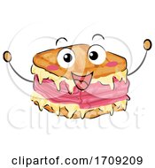 Reuben Sandwich Mascot Illustration