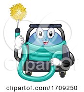 Poster, Art Print Of Mascot Duct Cleaner Machine Illustration