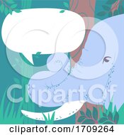 Poster, Art Print Of Elephant Speech Bubble Illustration