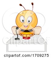 Poster, Art Print Of Mascot Bee Quiz Bee Illustration