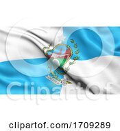 Poster, Art Print Of Rio De Janeiro Flag Waving In The Wind Brazilian Federate State Flag
