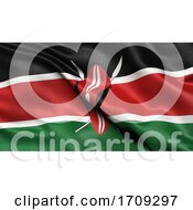 Poster, Art Print Of 3d Illustration Of The Flag Of Kenya Waving In The Wind