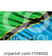 Poster, Art Print Of 3d Illustration Of The Flag Of Tanzania Waving In The Wind