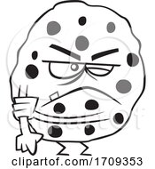 Cartoon Black And White Tough Cookie by toonaday