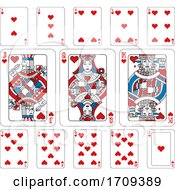 Playing Cards Hearts Red Blue And Black