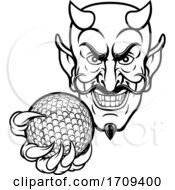 Poster, Art Print Of Devil Golf Sports Mascot