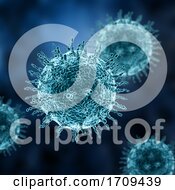 3D Medical Background With Abstract Virus Cells by KJ Pargeter