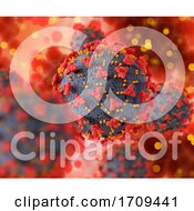 3D Medical Background With Covid 19 Virus Cells by KJ Pargeter