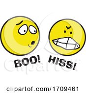Cartoon Emoji Hissing After Being Scared