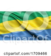 Poster, Art Print Of 3d Illustration Of The Flag Of Gabon Waving In The Wind