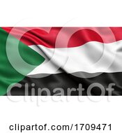 3D Illustration Of The Flag Of Sudan Waving In The Wind