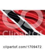 Poster, Art Print Of 3d Illustration Of The Flag Of Trinidad And Tobago Waving In The Wind