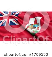 Poster, Art Print Of 3d Illustration Of The Flag Of Bermuda Waving In The Wind