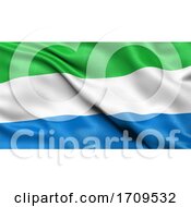 Poster, Art Print Of 3d Illustration Of The Flag Of Sierra Leone Waving In The Wind
