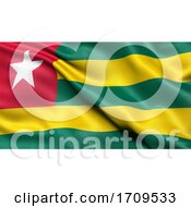 Poster, Art Print Of 3d Illustration Of The Flag Of Togo Waving In The Wind