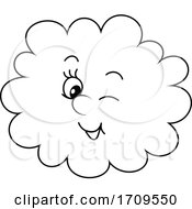 Poster, Art Print Of Black And White Cloud Mascot