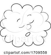 Poster, Art Print Of Black And White Cloud Mascot